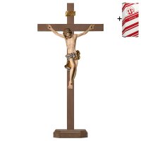 Crocifisso Barocco - Croce piedistallo + Box regalo