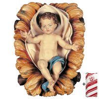 Infant Jesus & Manger Ulrich - 2 Pieces + Gift box