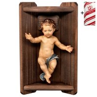 Infant Jesus & Manger wood Classic - 2 Pieces + Gift box