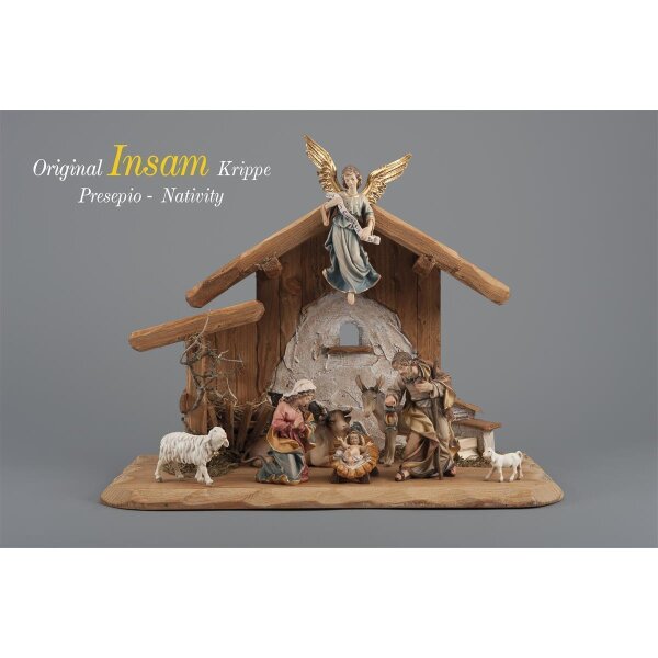 IN Set 8 figurines + stable Holy Night