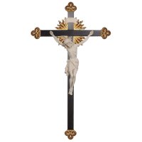 Cristo Siena con aureola -croce barocca con raggi