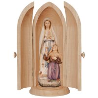 Nicchia con Madonna di Lourdes con Bernadetta