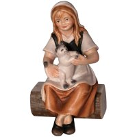 Girl sitting with cat