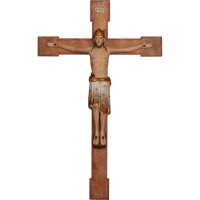Crocifisso Cristo ré romanico