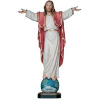 Risen Christ statue Cross standing Sculpture