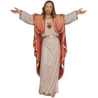 Sacred Heart of Jesus wooden statue wall