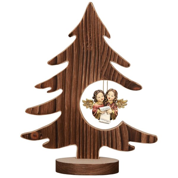 Fir tree with couple of Angels singing