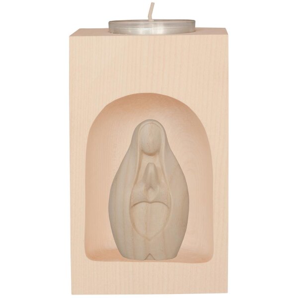 Candle holder with Mary praying modern