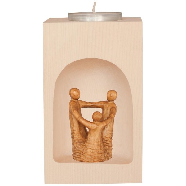 Candle holder with Familyharmony in the niche