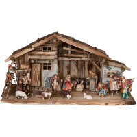 Crib Alpe di Siusi with 17 Figurines, complete set
