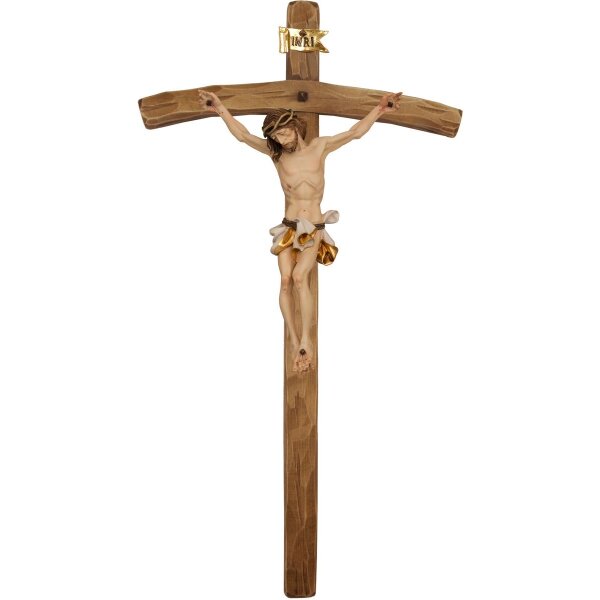 Kruzifix barock mit gebogenem Kreuzbalken