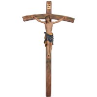 Crucifix Classic on a curved cross