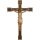 Crocifisso classico con aureola su croce romanica