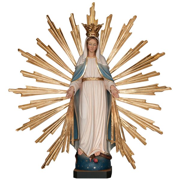 Madonna delle grazie con corona e raggiera