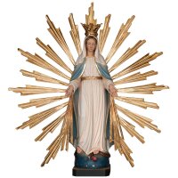 Madonna delle grazie con corona e raggiera