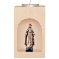 Candle holder with our Lady of Grace in Niche