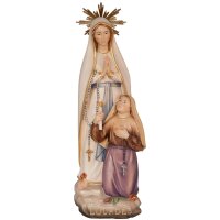 Madonna di Lourdes con Bernadetta e aureola
