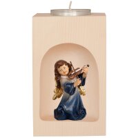 Candle holder with Angel with Flute