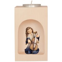Candle holder with Angel with Cello in the Niche