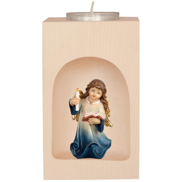 Candle holder with Angel with book and candle