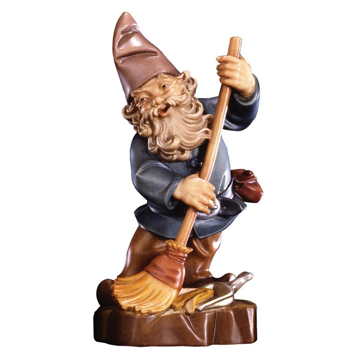 Heinzelmännchen mit Besen Maestro Holzschnitz 20,50