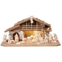 RA Nativity set 20 pcs - Alpine stable with lighting