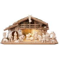 MA Nativity set 20 pcs - Alpine stable with lighting