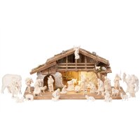KO Nativity set 30 pcs - Alpine stable with lighting