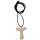 Maple Tau cross necklace - with brown leather strap