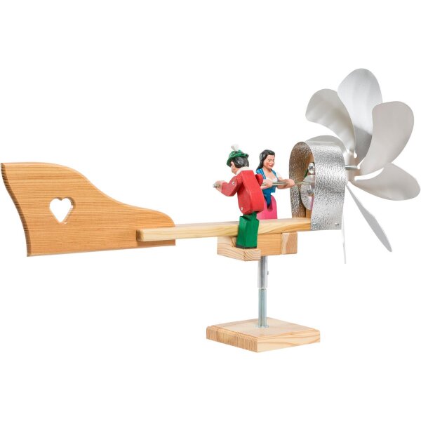 Windmill double with Tyrolean and Woman (larch wood)