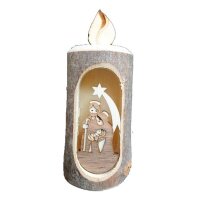 Candle with nativity
