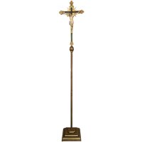 Prozessionskreuz mit Korpus Tacca auf Kreuz mit Strahlen