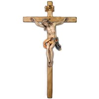 Crucifix Romerio straight cross carved
