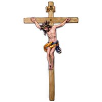 Crucifix Romerio+Thorns+carved straight cross