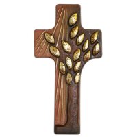 Croce con albero della vita Tobias oro/rosso