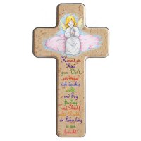 Kreuz bedruckt mit Engel Kommt ein Kind