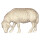 Schaf grasend rechts - Color - 9 cm