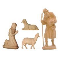 Two shepherds with two sheeps