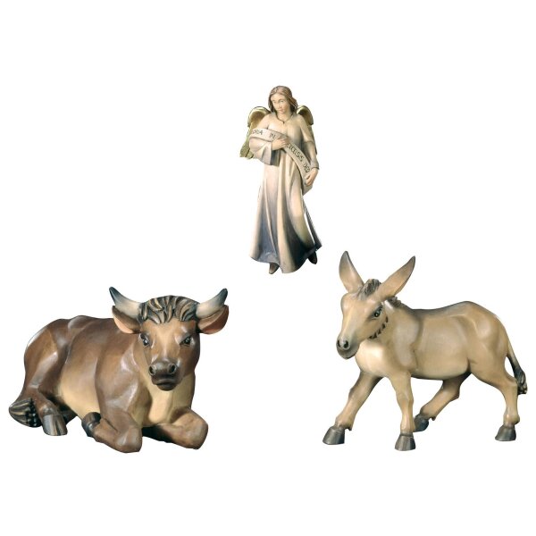 Ox, donkey and angel
