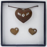 Set of jewels HEART necklace + earrings