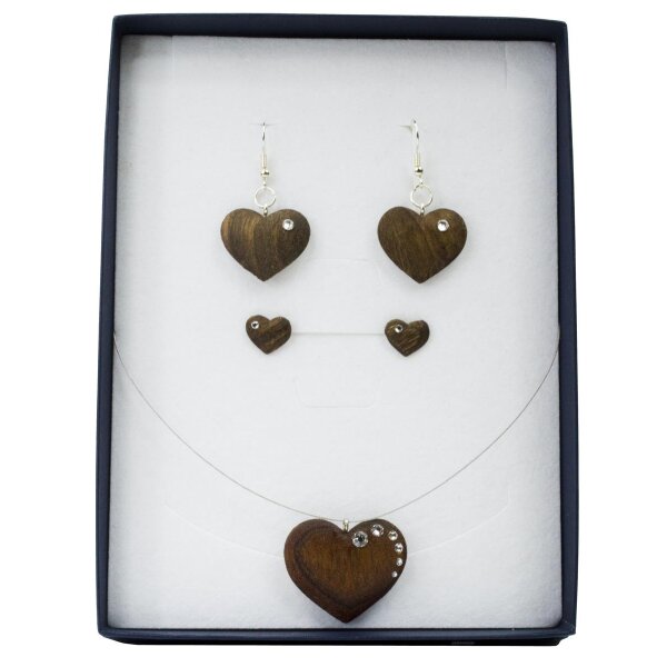 Set di gioielli CUORE collana + orecchini