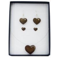 Set of jewels HEART necklace + earrings