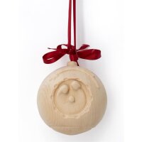 Pine wood ball holy family