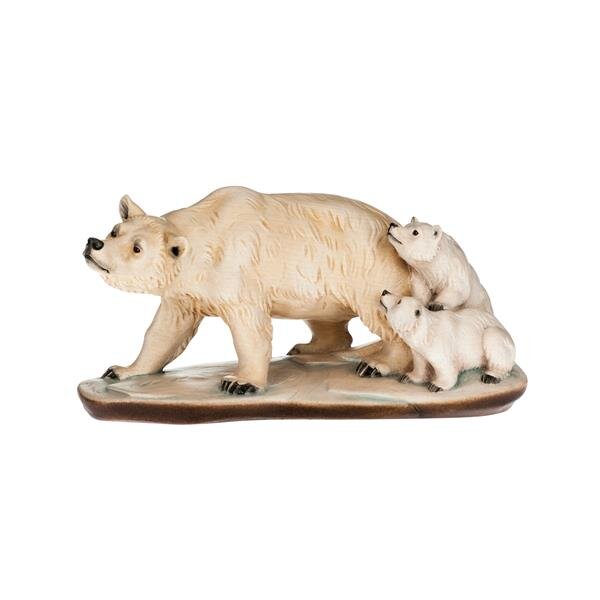 gruppo orsi bianco - patinato x3. - 8 cm